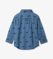 Boys Mini Elk Button Down Shirt | Hatley Tops