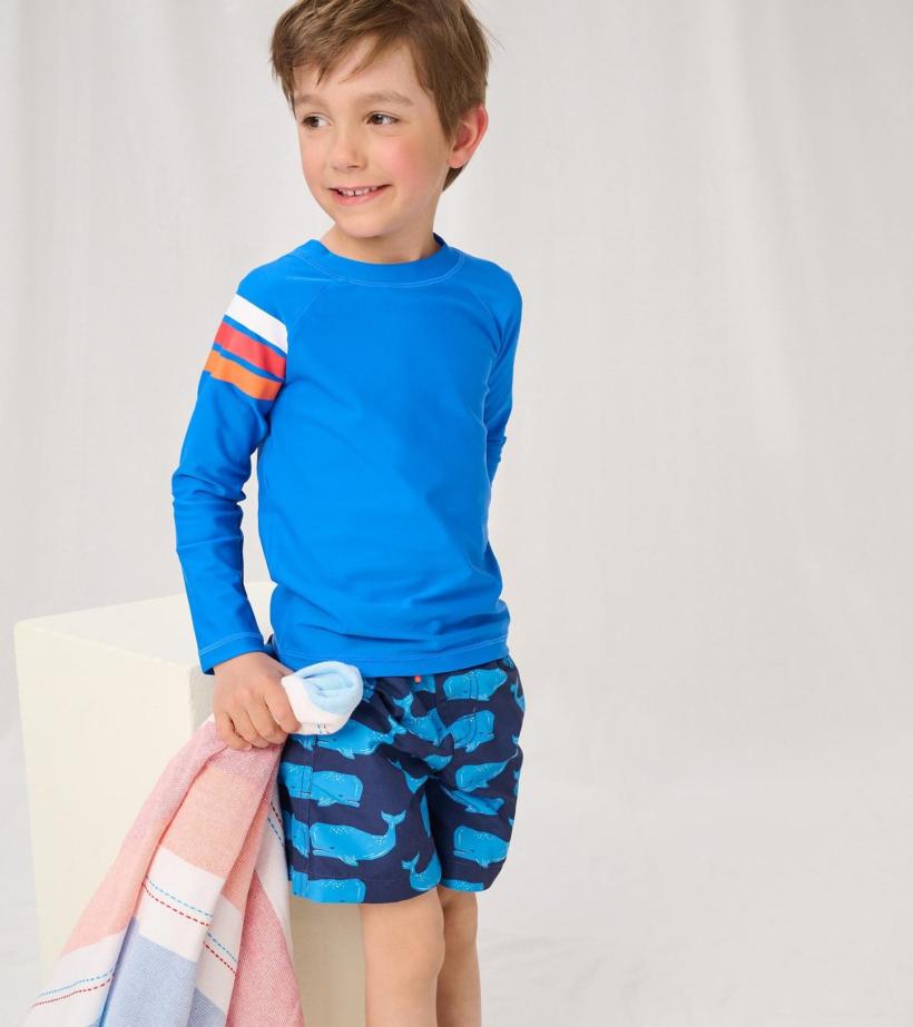 Boys Surf Stripes Longsleeve Rashguard | Hatley Swimwear