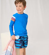 Boys Surf Stripes Longsleeve Rashguard | Hatley Swimwear