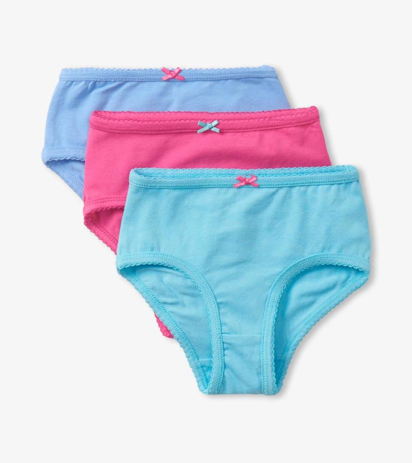 Girls Classic Solids Girls Brief Underwear 3 Pack | Hatley Underwear