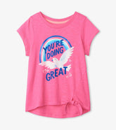 Girls Doing Great Tie Front Tee | Hatley Tops
