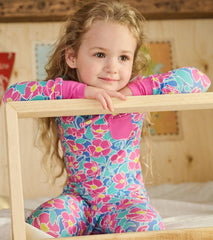 Girls Girls Big Poppies Bamboo Pajama Set | Hatley Sleepwear