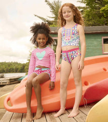 Girls Girls Candy Stripes Cross Over Cover-Up | Hatley Swimwear