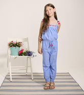 Girls Girls Chambray Smocked Jumpsuit | Hatley Rompers