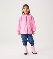 Girls Girls Classic Pink Zip-Up Rain Jacket | Hatley Rainwear