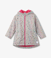 Girls Girls Confetti Hearts Zip-Up Lightweight Rain Jacket | Hatley Rainwear