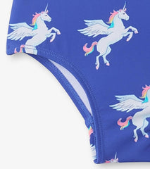 Girls Girls Dazzling Unicorn Ruffle Sleeve Swimsuit | Hatley Swimwear