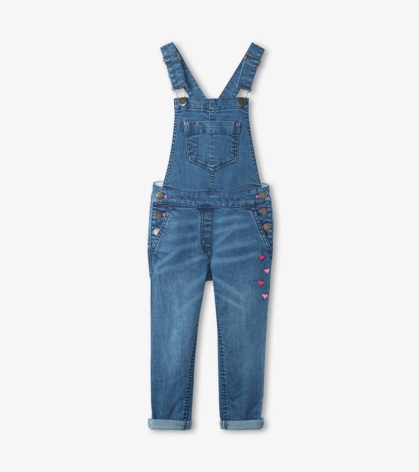 Girls Girls Denim Stretch Classic Overalls | Hatley Bottoms