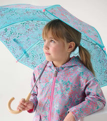 Girls Girls Ditsy Floral Zip-Up Lightweight Rain Jacket | Hatley Rainwear
