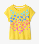 Girls Girls Falling Hearts Graphic Tee | Hatley Tops