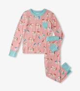 Girls Girls Folksy Unicorns Bamboo Pajama Set | Hatley Sleepwear