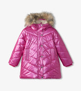 Girls Girls Fuschia Star Puffer Jacket | Hatley Outerwear