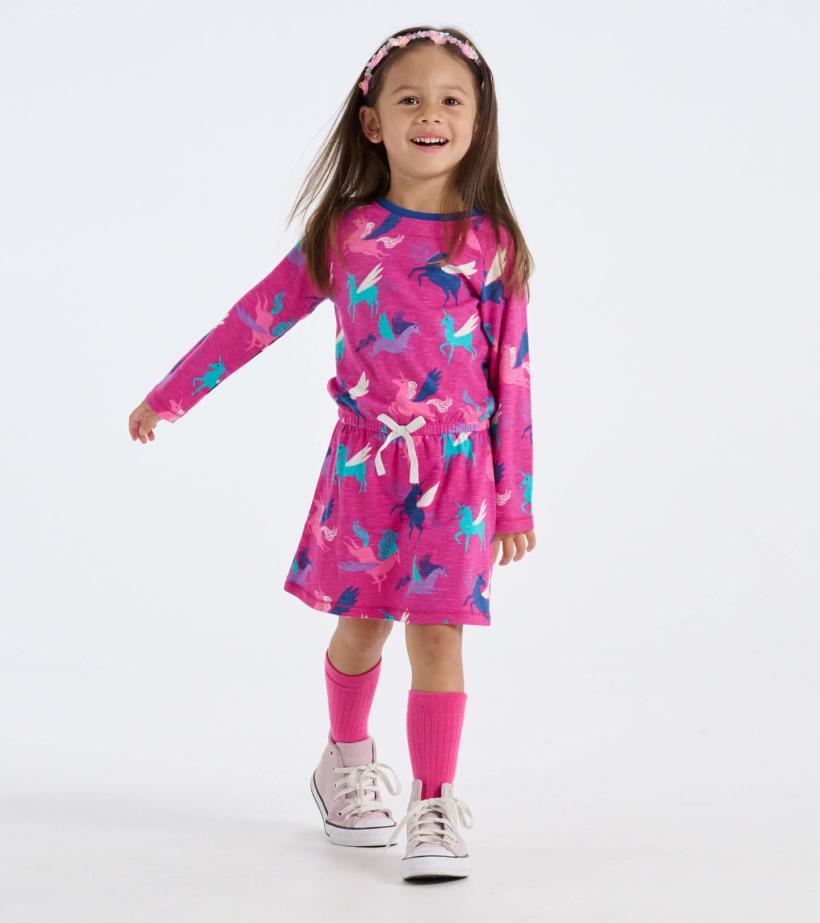 Girls Girls Galactic Unicorn Drop Waist Dress | Hatley Dresses