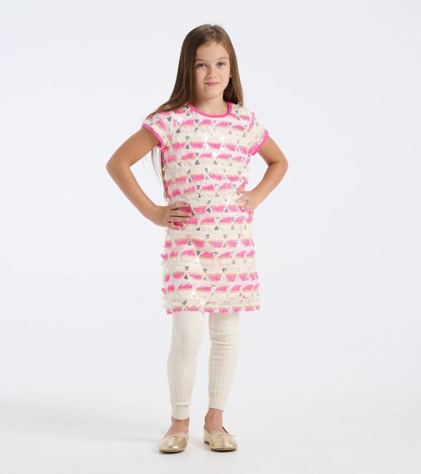 Girls Girls Geometric Sequins Cap Sleeve Dress | Hatley Dresses