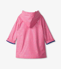 Girls Girls Glitter Hearts Button-Up Rain Jacket | Hatley Rainwear