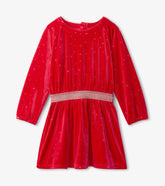 Girls Girls Holiday Stars Crushed Velour Dress | Hatley Dresses