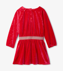 Girls Girls Holiday Stars Crushed Velour Dress | Hatley Dresses
