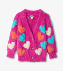 Girls Girls Jumbo Hearts Cardigan | Hatley Sweaters