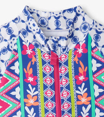 Girls Girls Kaleidoscope One-Piece Rashguard | Hatley Swimwear