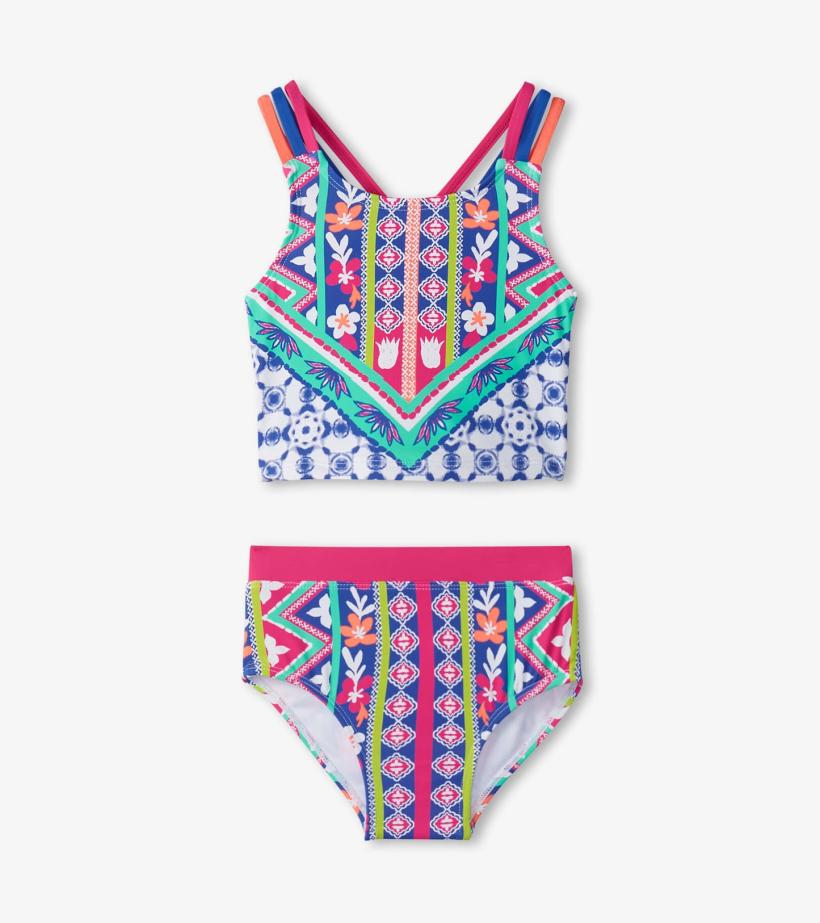 Girls Girls Kaleidoscope Two-Piece Crop Top Bikini Set | Hatley Swimwear