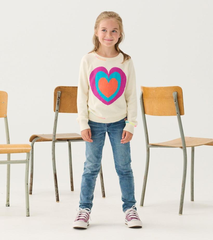 Girls Girls Layered Hearts Sweater | Hatley Sweaters