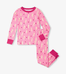 Girls Girls Lightning Bolts & Stars Pajama Set | Hatley Sleepwear