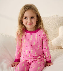 Girls Girls Lightning Bolts & Stars Pajama Set | Hatley Sleepwear
