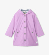 Girls Girls Lilac Button-Up Rain Jacket | Hatley Rainwear