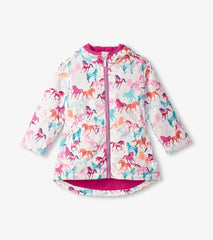 Girls Girls Magical Horses Zip-Up Lightweight Rain Jacket | Hatley Rainwear