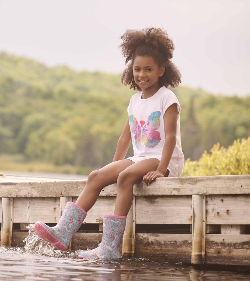 Girls Girls Painted Butterfly Relaxed T-Shirt | Hatley Tops