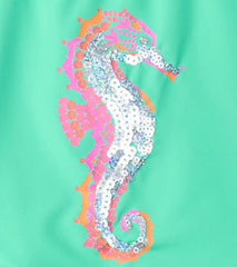 Girls Girls Painted Sea Horse Cross Over Cover-Up | Hatley Swimwear