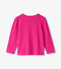 Girls Girls Pink Long Sleeve Graphic Tee | Hatley Tops