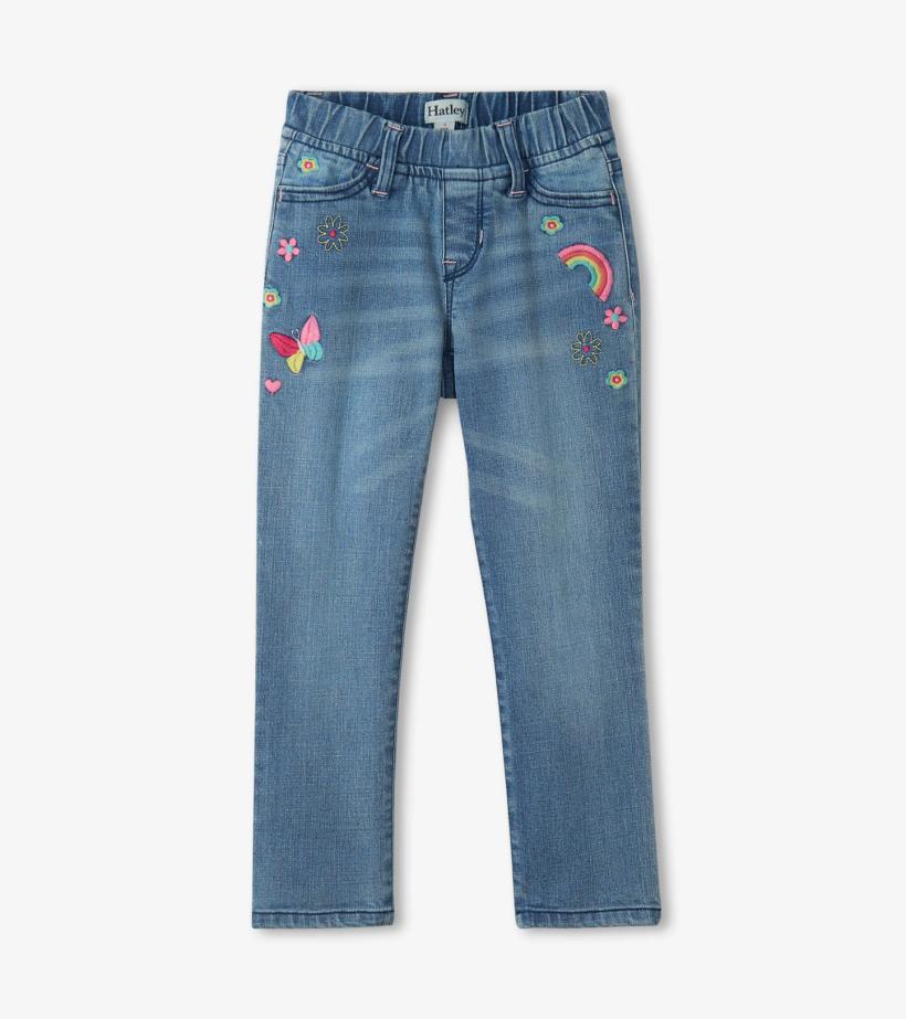 Girls Girls Pretty Patches Stretch Jeans | Hatley Bottoms