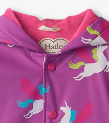 Girls Girls Pretty Unicorn Colour Changing Button-Up Rain Jacket | Hatley Rainwear