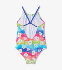 Girls Girls Rainbow Flower Gathered Swimsuit | Hatley Swimwear