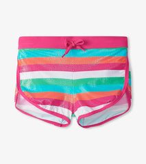 Girls Girls Rainbow Palm Swim Shorts | Hatley Swimwear