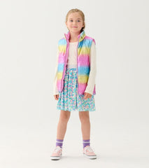 Girls Girls Rainbow Shine Reversible Quilted Vest | Hatley Tops