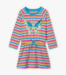 Girls Girls Rainbow Stripes Drop Waist Dress | Hatley Dresses