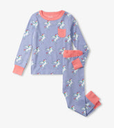 Girls Girls Rainbow Unicorn Bamboo Pajama Set | Hatley Sleepwear