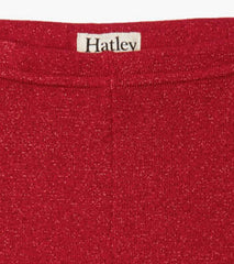 Girls Girls Red Shimmer Knit Leggings | Hatley Bottoms
