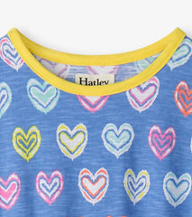 Girls Girls Shibori Hearts Relaxed Dress | Hatley Dresses