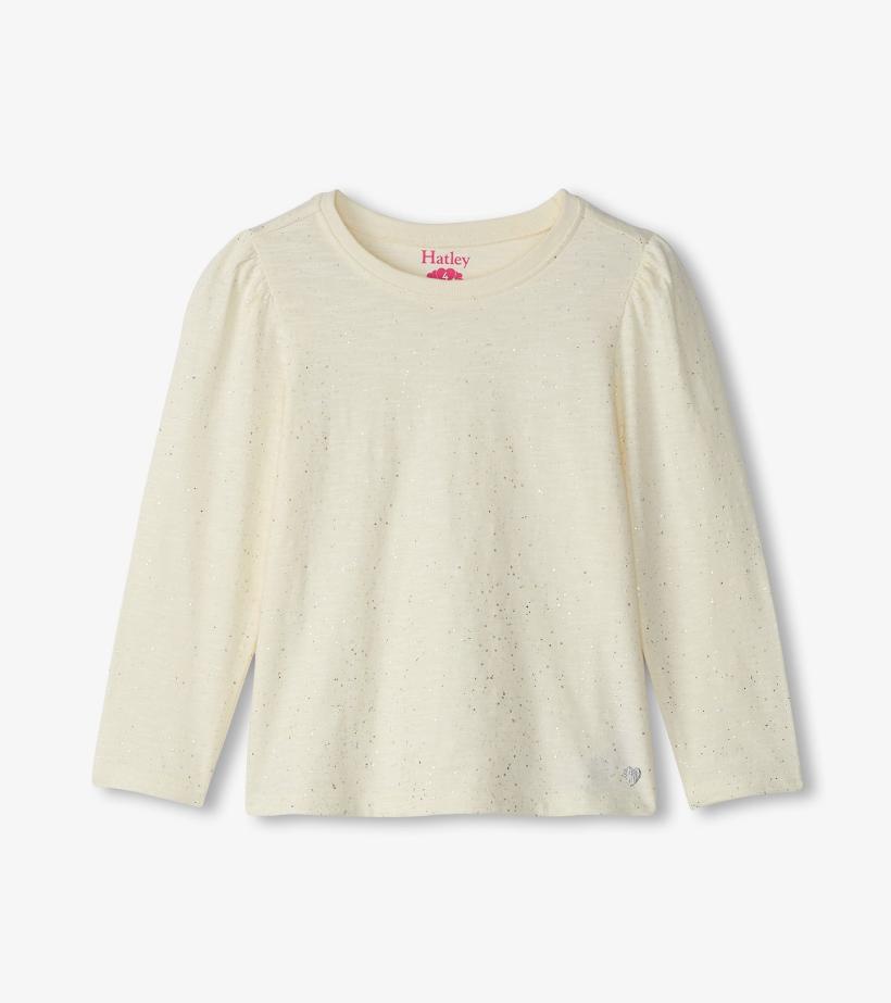 Girls Girls Silver Hot Melt Long Sleeve Graphic Tee | Hatley Tops