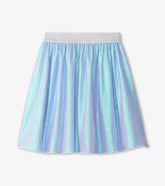 Girls Girls Silver Metallic Mid Length Skirt | Hatley Bottoms