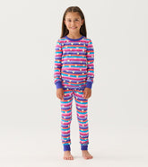 Girls Girls Stripes & Hearts Pajama Set | Hatley Sleepwear