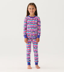 Girls Girls Stripes & Hearts Pajama Set | Hatley Sleepwear