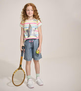 Girls Girls Summer Sea Stripes Graphic Tee | Hatley Tops