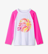 Girls Girls Sunshine Long Sleeve Rashguard | Hatley Swimwear