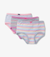 Girls Girls Vibrant Stripes 3 Pack Hipster Underwear | Hatley Underwear