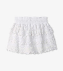 Girls Girls White Hearts Floaty Skort | Hatley Bottoms