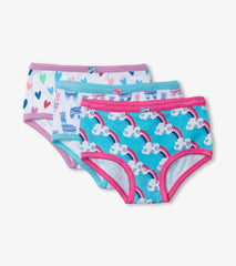 Girls Happy Prints Girls Hipster Underwear 3 Pack | Hatley Underwear